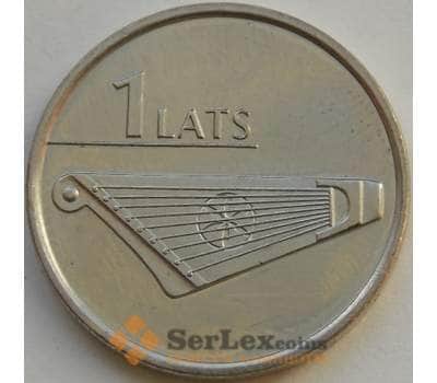 Монета Латвия 1 лат 2013 КМ142 XF Гусли арт. С03611
