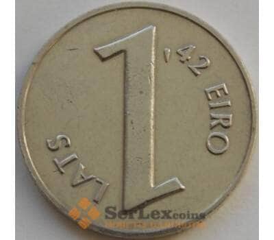 Монета Латвия 1 лат 2013  XF Паритет арт. С03612