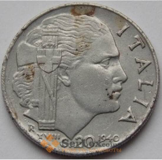 Италия 20 чентезимо 1940 КМ75 XF арт. С03691