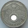Германия 5 марок (рейхсмарок) 1938 А КМ94 XF Серебро (J05.19) арт. 14754