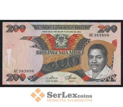 Танзания 200 шиллингов 1986 Р18а UNC арт. 52292