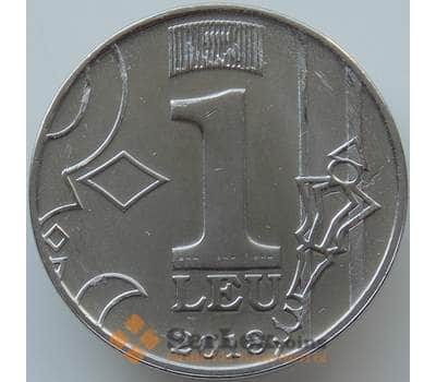 Монета Молдова 1 лей 2018 UNC  арт. 11613