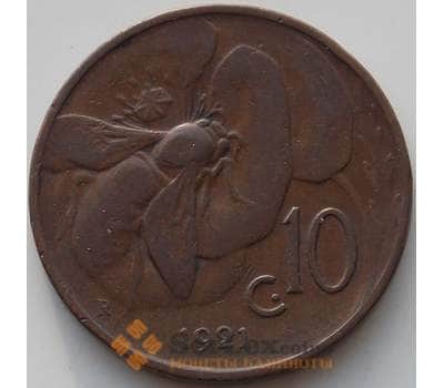 Монета Италия 10 чентезимо 1921 КМ60 VF арт. 13070