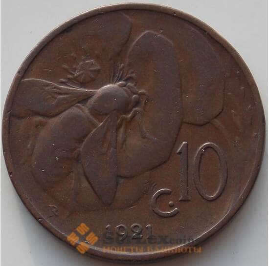 Италия 10 чентезимо 1921 КМ60 VF арт. 13070