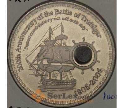 Монета Кука острова 1 доллар 2005 КМ443 Корабль (ОС) арт. 21449