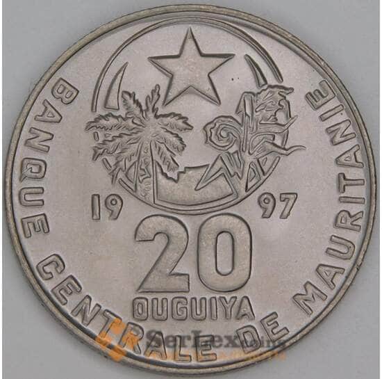 Мавритания 20 угий 1997 КМ5 BU арт. 54786 Мавритания 20 угий 1997 КМ5 BU арт. 54786