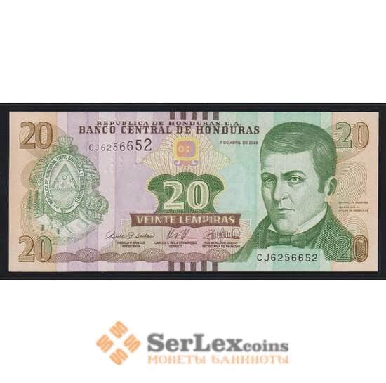 Гондурас 20 лемпир 2022 Р100 UNC арт. 55452 Гондурас 20 лемпир 2022 Р100 UNC арт. 55452