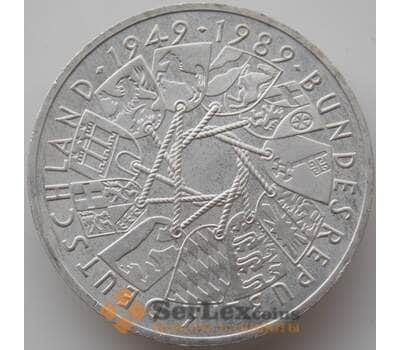 Монета Германия 10 марок 1989 G КМ173 Proof 40 лет ФРГ арт. 11653