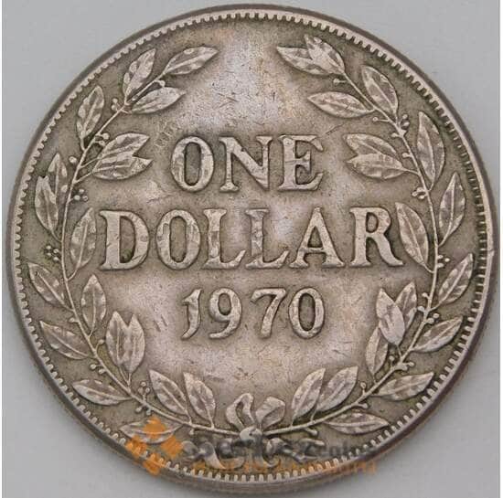 Либерия 1 доллар 1970 КМ18а.2 VF арт. 29214