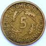 Германия 5 пфеннигов 1924 F КМ39 XF арт. 38952