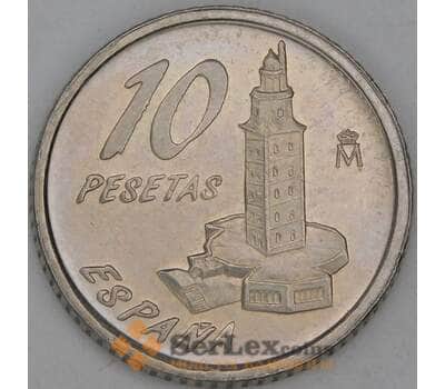 Испания 10 песет 1996 КМ961 UNC Эмилия Пардо Басан арт. 54526