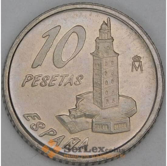 Испания 10 песет 1996 КМ961 UNC Эмилия Пардо Басан арт. 54526