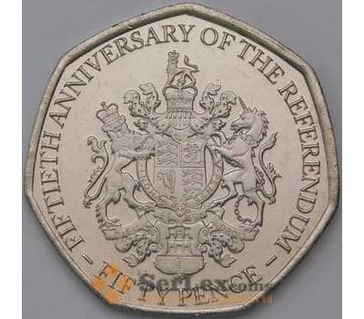 Монета Гибралтар 50 пенсов 2017 UC116 UNC 50 лет референдуму арт. 37244
