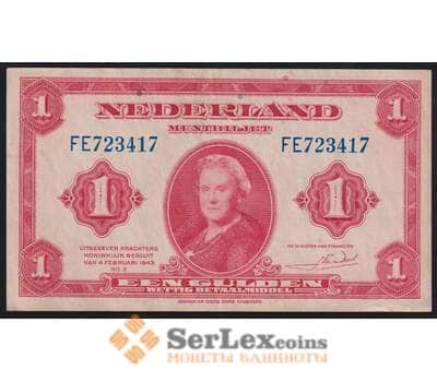 Нидерланды банкнота 1 гульден 1943 Р64 XF+  арт. 47146