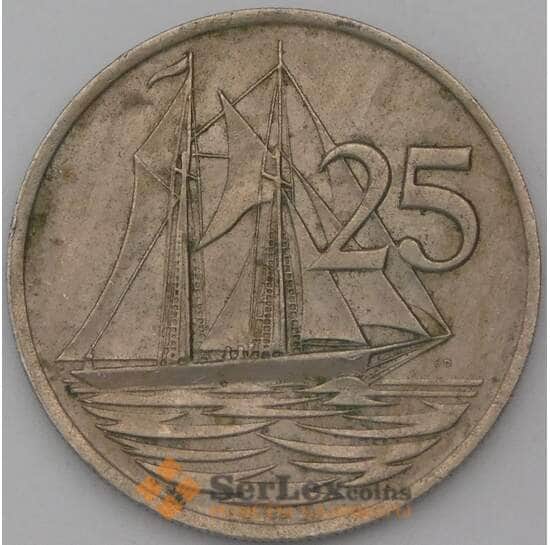 Каймановы острова 25 центов 1972 КМ4 VF арт. 23984
