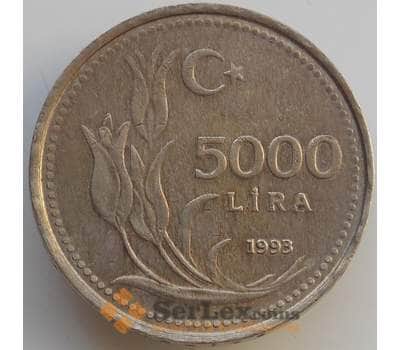 Монета Турция 5000 лир 1993 КМ1025 VF арт. 14749