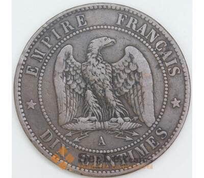 Франция 10 сантимов 1854 A КМ771 VF арт. 56463