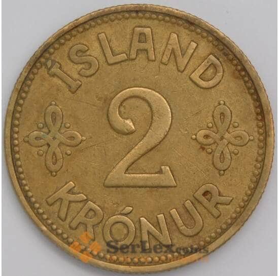 Исландия монета 2 кроны 1940 КМ4 XF арт. 42008