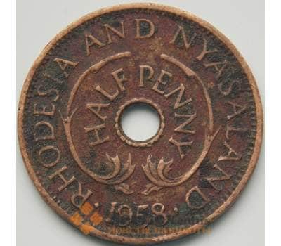 Монета Родезия и Ньясаленд 1/2 пенни 1958 КМ1 VF арт. 7318