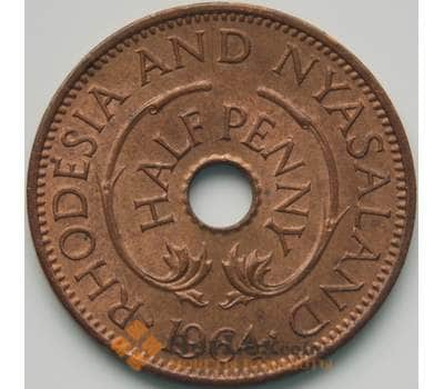 Монета Родезия и Ньясаленд 1/2 пенни 1964 КМ1 AU арт. 7320