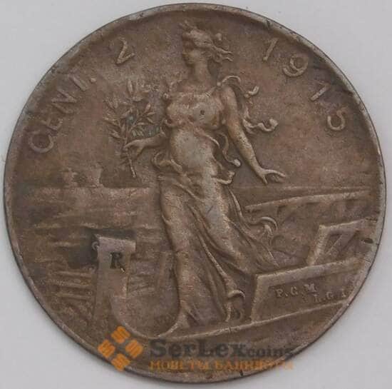 Италия 2 чентезимо 1915 КМ41 VF арт. 41760