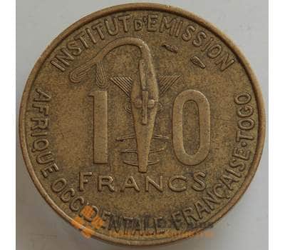 Монета Французская Западная Африка -Того 10 франков 1957 КМ8 VF+ арт. 14508