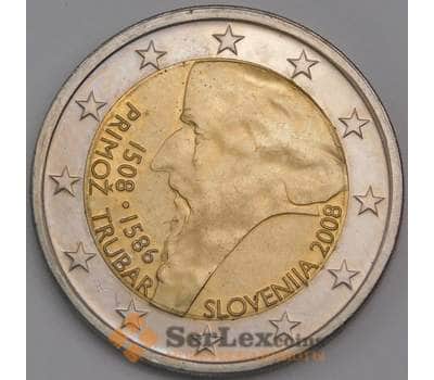 Словения монета 2 евро 2008 КМ80 UNC Примож Трубара арт. 42246