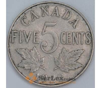 Канада 5 центов 1922 КМ29 F+ арт. 57255