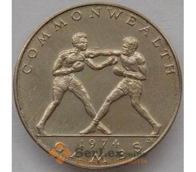 Монета Самоа 1 тала 1974 КМ18 UNC Бокс Игры содружетсва (J05.19) арт. 15652