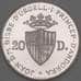Монета Андорра 20 динер 1984 Proof Белка (n17.19) арт. 19977