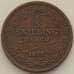 Монета Швеция 1/3 скиллинга 1855 КМ657 XF арт. 13041