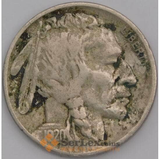 США монета 5 центов 1920 КМ134 F+ арт. 43912