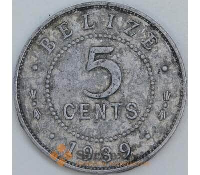 Белиз 5 центов 1989 КМ34а VF арт. 57189