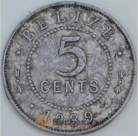 Белиз 5 центов 1989 КМ34а VF арт. 57189
