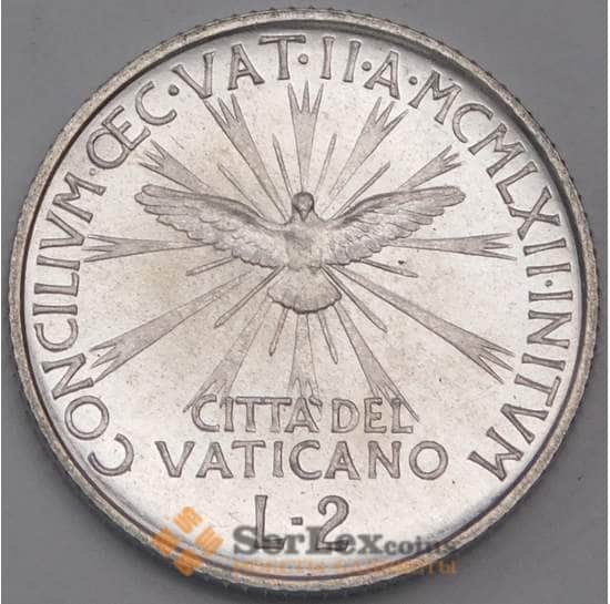 Ватикан монета 2 лиры 1962 КМ68 UNC арт. 42433