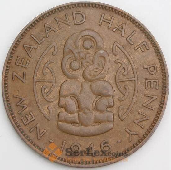 Новая Зеландия 1/2 пенни 1946 КМ12 XF арт. 46493