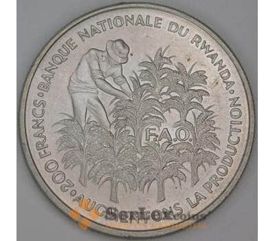 Руанда 200 франков 1972 КМ11 UNC 10 лет Независимости арт. 54789