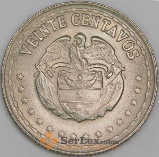 Колумбия 20 сентаво 1959 КМ215 UNC арт. 56732