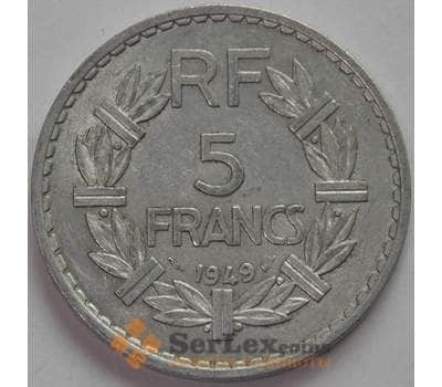 Монета Франция 5 франков 1949 КМ888b XF (J05.19) арт. 17768