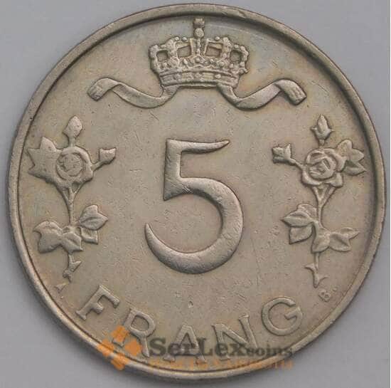Люксембург 5 франков 1949 КМ50 XF  арт. 39226