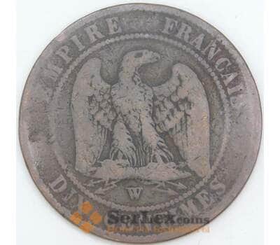Франция 10 сантимов 1856 W КМ771 VG арт. 56970