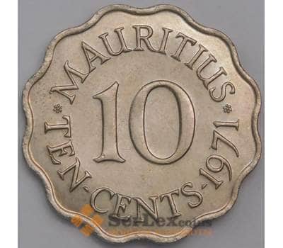 Маврикий 10 центов 1971 КМ33 UNC арт. 40894