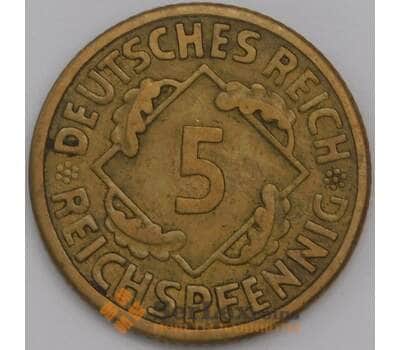 Германия монета 5 пфеннигов 1926 А КМ39 VF арт. 43233