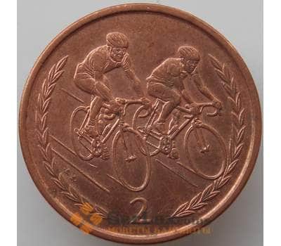 Монета Мэн остров 2 пенса 1998 КМ901 AU Велоспорт арт. 13912