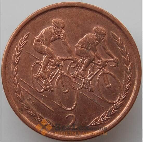 Мэн остров 2 пенса 1998 КМ901 AU Велоспорт арт. 13912