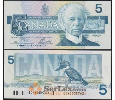 Канада банкнота 5 долларов 1986 Р95 UNC арт. 48427