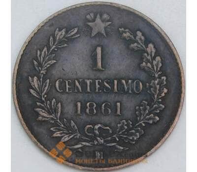 Италия 1 чентезимо 1861 M КМ1 XF арт. 56608
