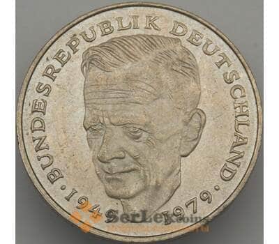 Монета Германия 2 марки 1988 КМ149 XF Курт Шумахер (J05.19) арт. 18672