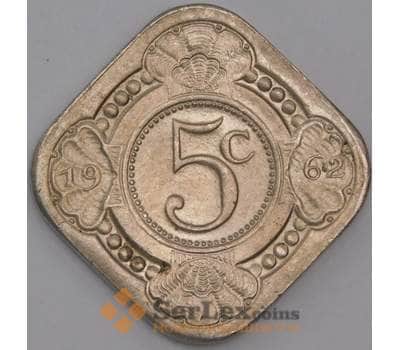 Нидерландские Антильские острова монета 5 центов 1962 КМ6 UNC арт. 44759
