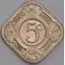 Нидерландские Антильские острова монета 5 центов 1962 КМ6 UNC арт. 44759